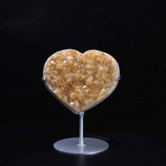 Yellow Amethyst Heart