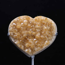 Yellow Amethyst Heart #33