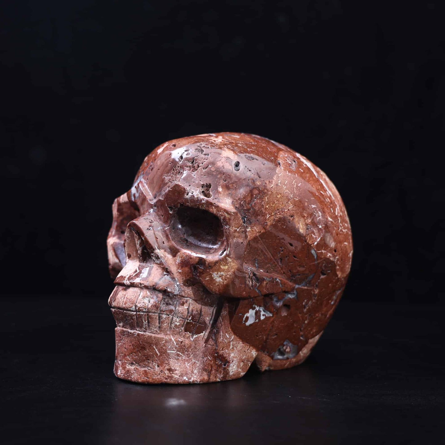 Pink Agate Skull