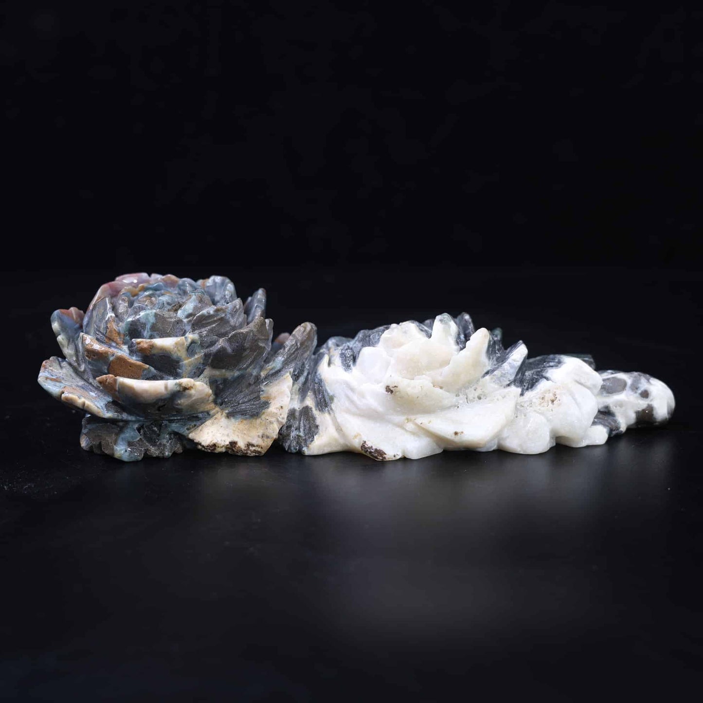 Ocean Jasper Flower Carving