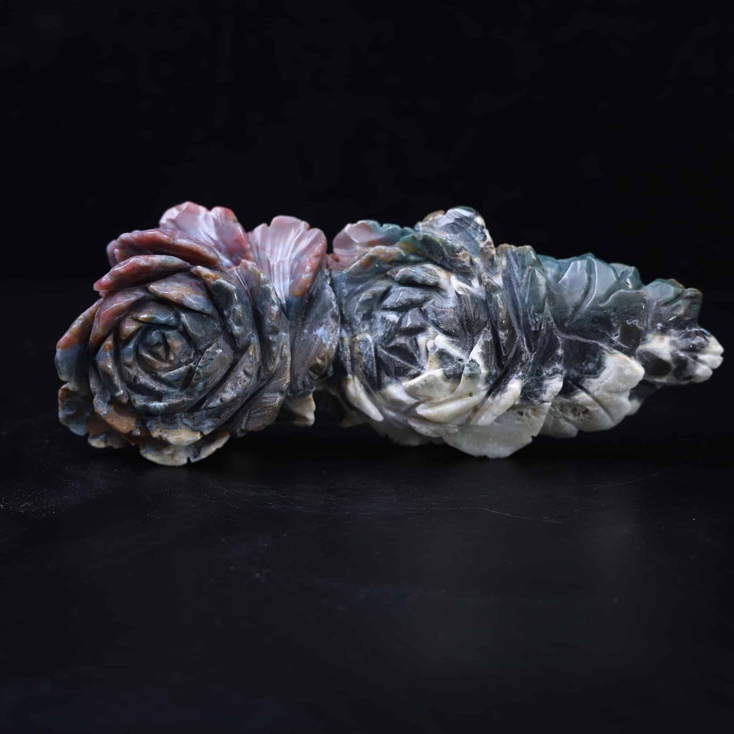 Ocean Jasper Flower Carving