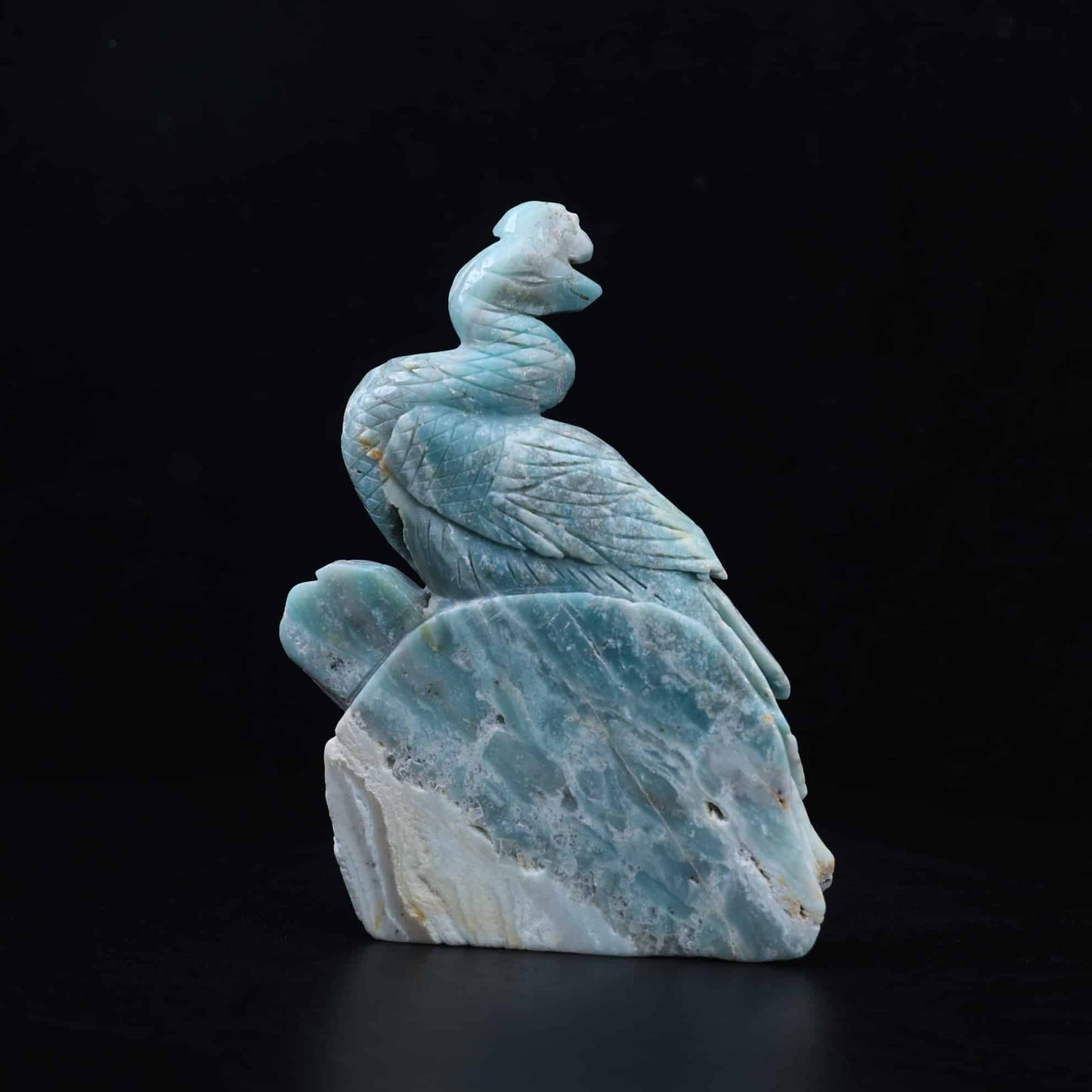 Amazonite Peacock Carving