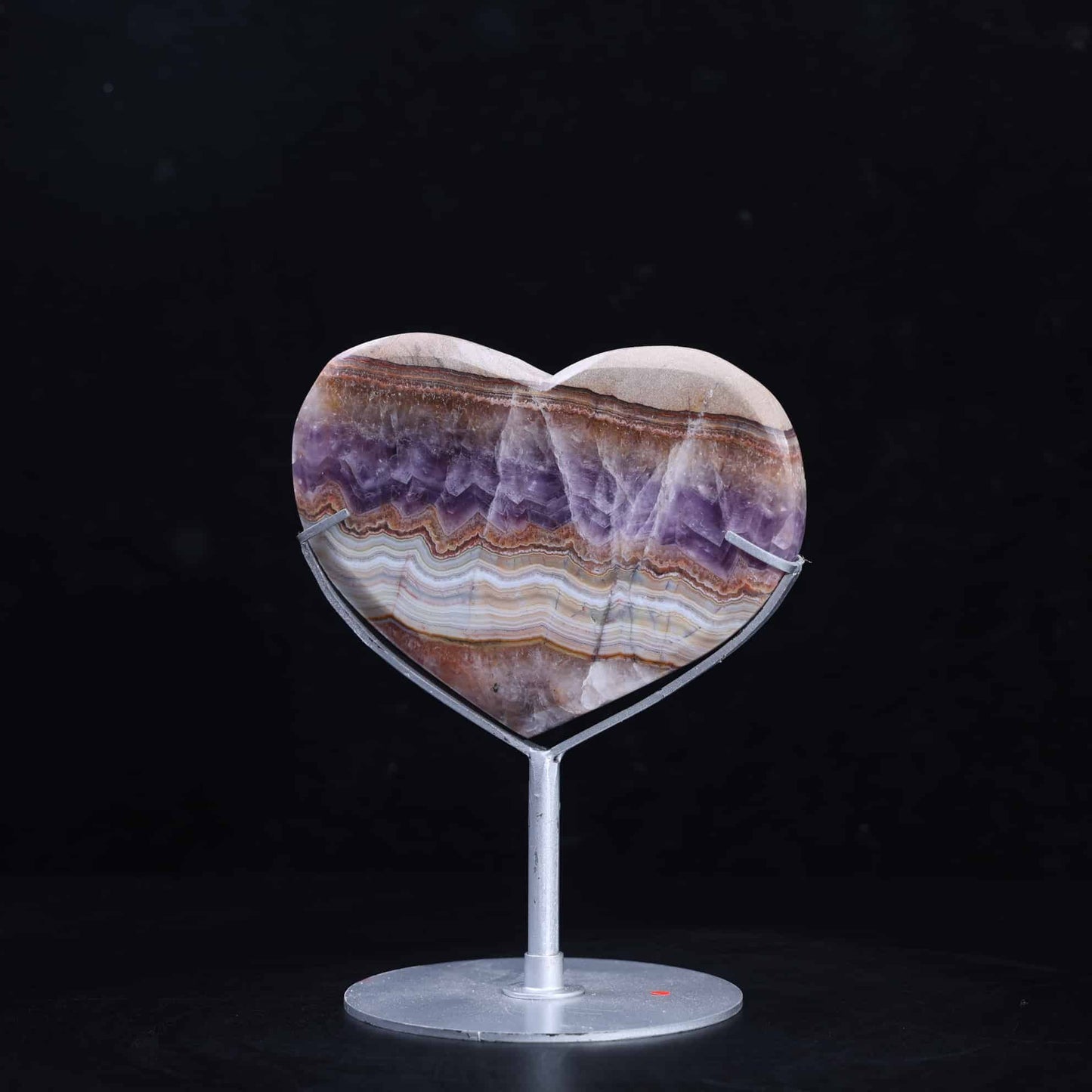 Amethyst Mexican Crazy Lace Agate Heart #71