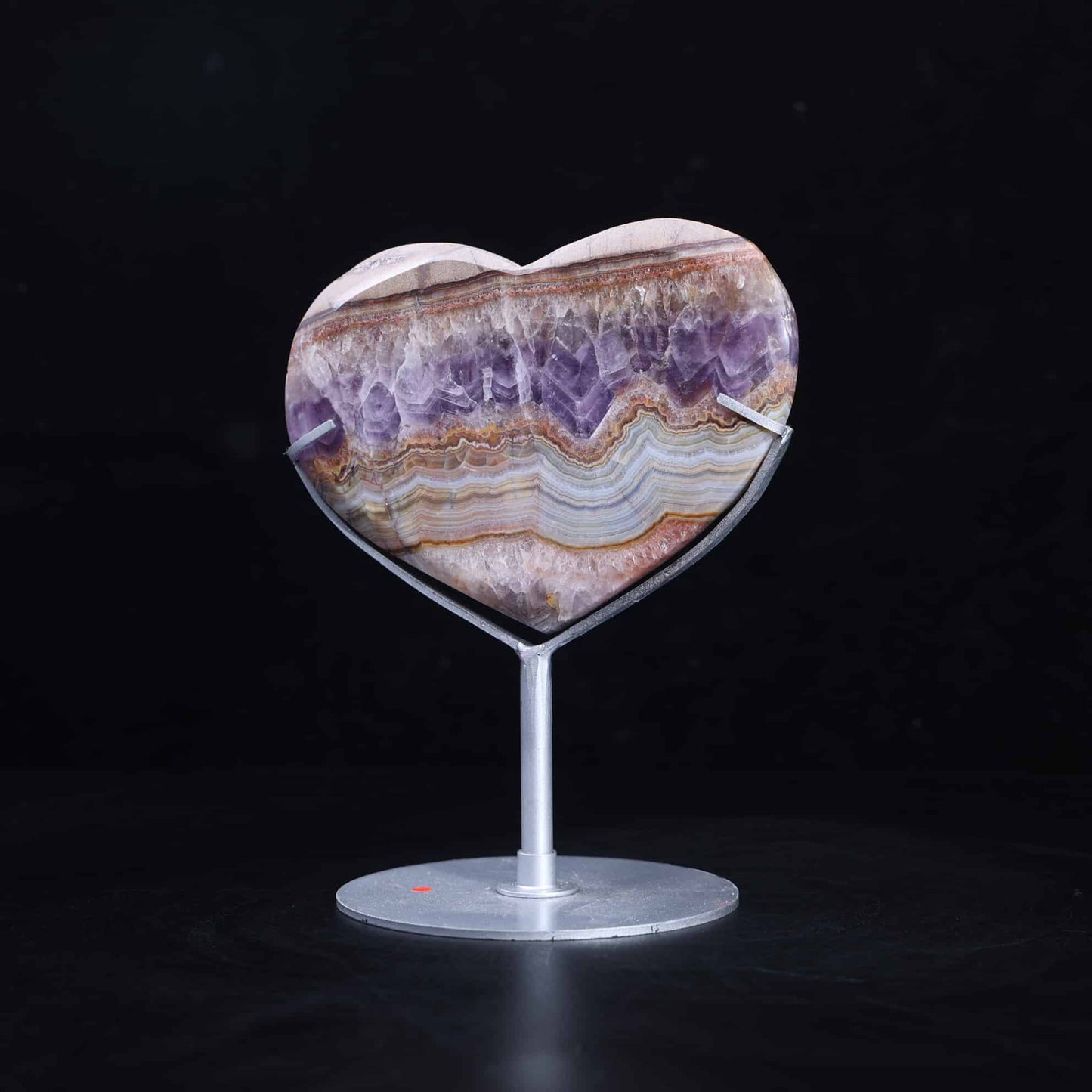 Amethyst Mexican Crazy Lace Agate Heart #71