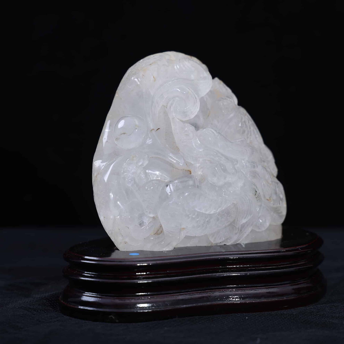 Clear Quartz Dragon Carving