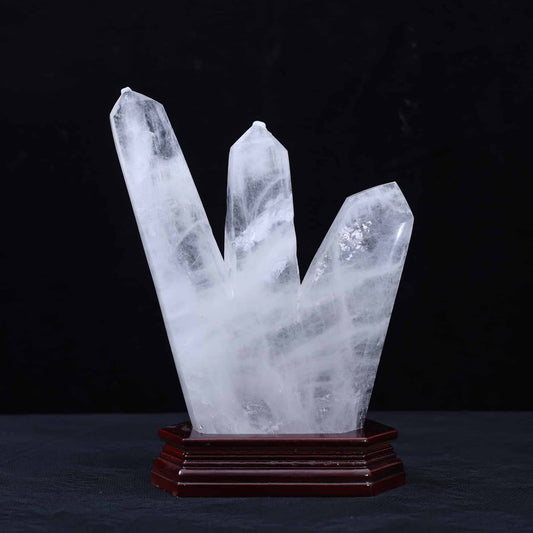 Clear Quartz Three-point Tower