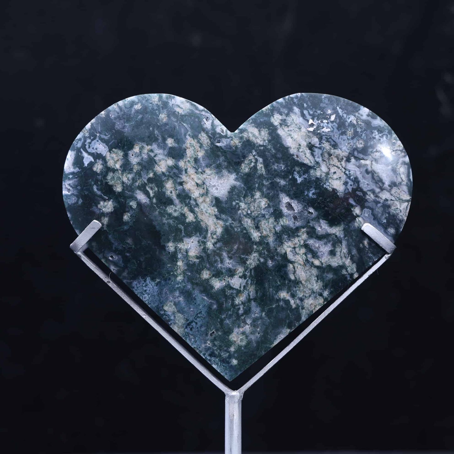 Moss Agate Heart #37