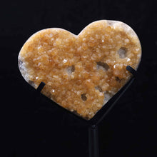 Yellow  Amethyst Heart #84