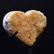 Yellow  Amethyst Heart #84
