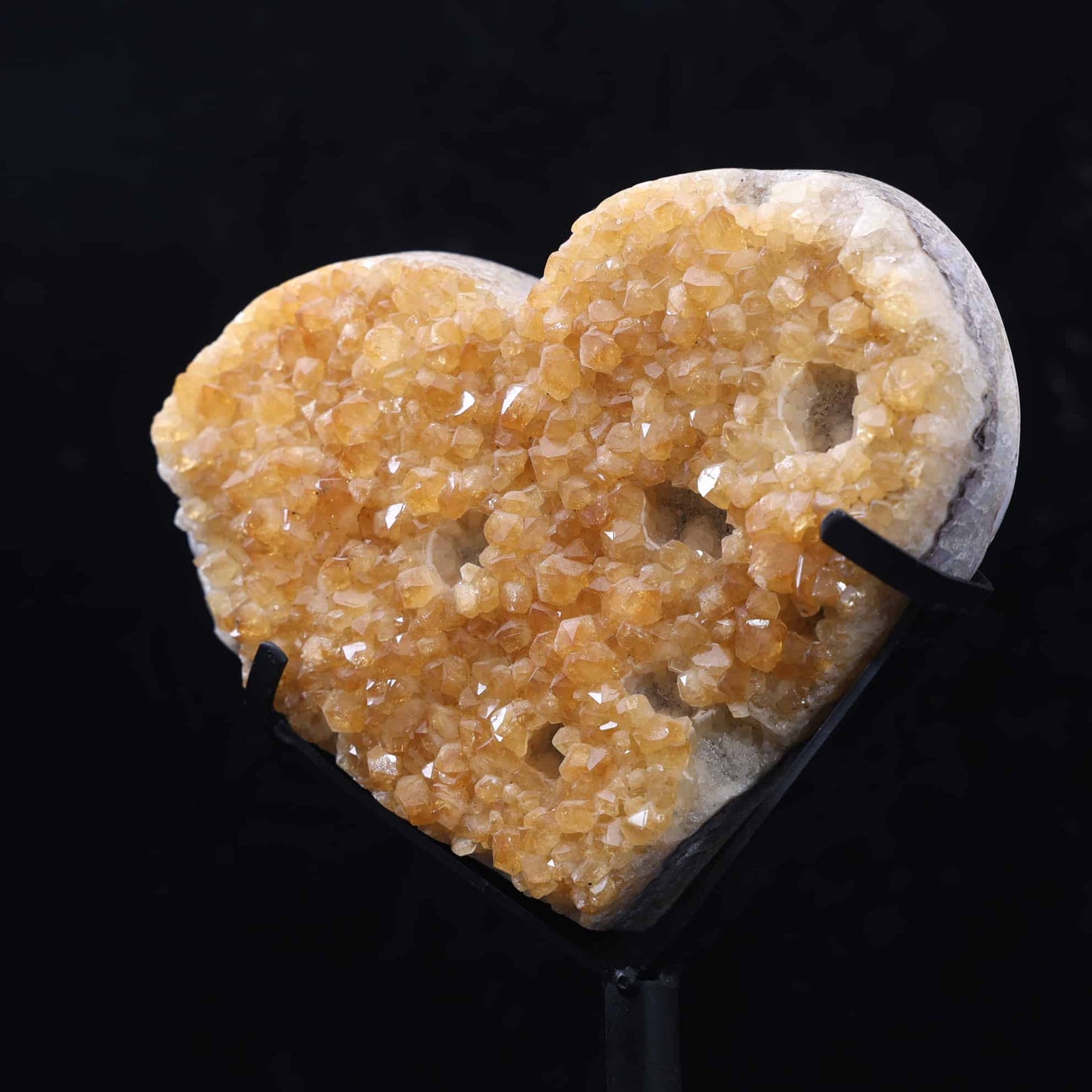 Yellow  Amethyst Heart #84