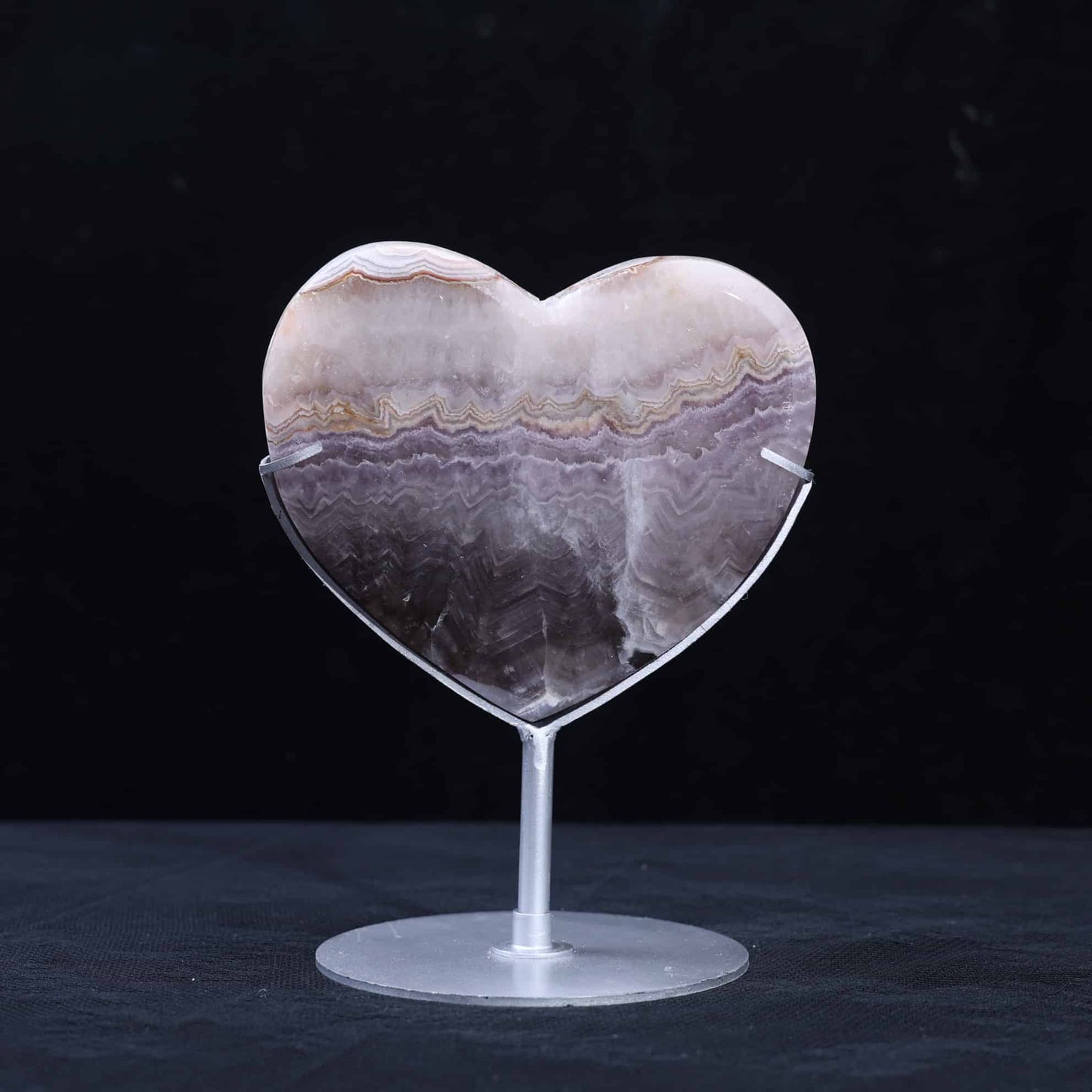 Amethyst Mexican Crazy Lace Agate Heart #53