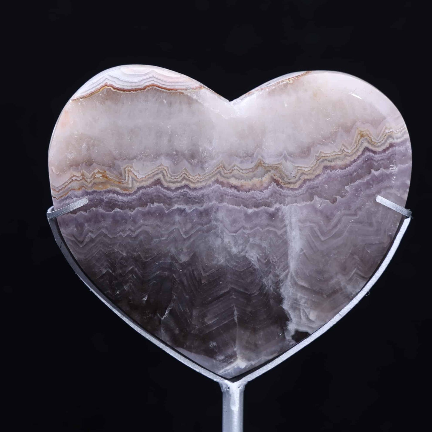 Amethyst Mexican Crazy Lace Agate Heart #53