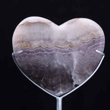 Amethyst Mexican Crazy Lace Agate Heart #53