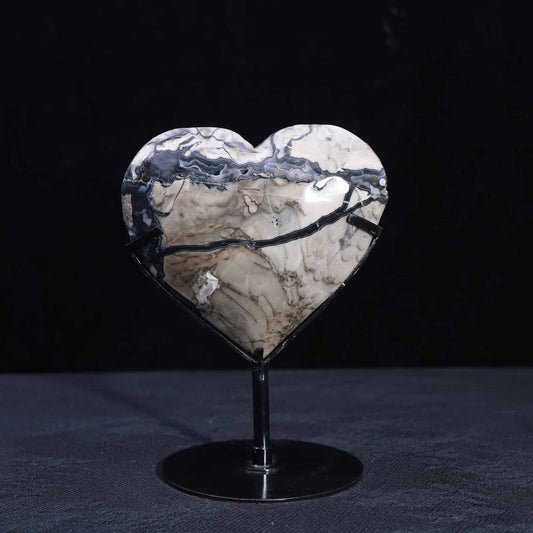 Volcano Agate  Heart