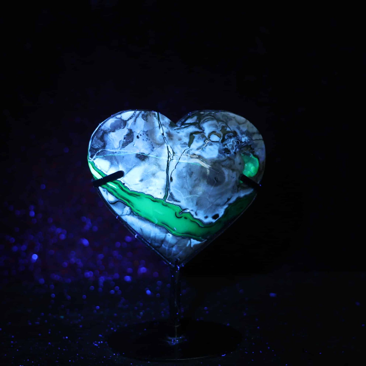 Volcano Agate  Heart