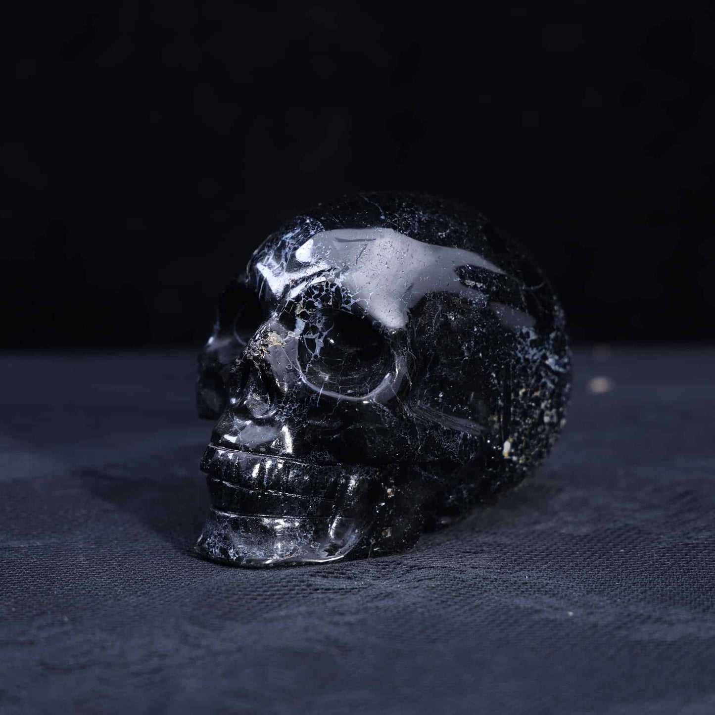 Black Tourmaline Skull