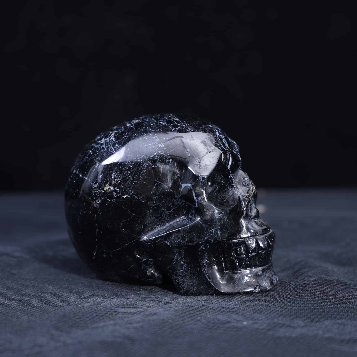 Black Tourmaline  Skull