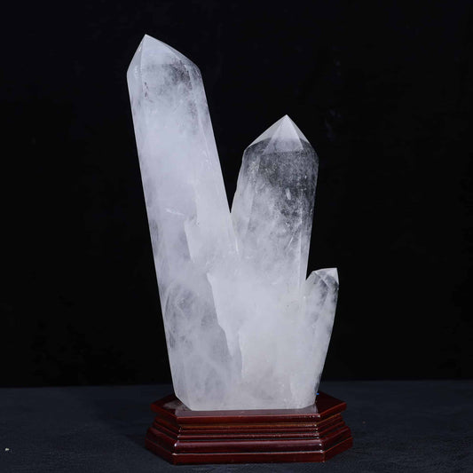 Clear Quartz Three-point Tower