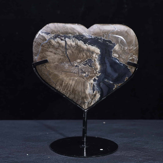 Volcano Agate  Heart