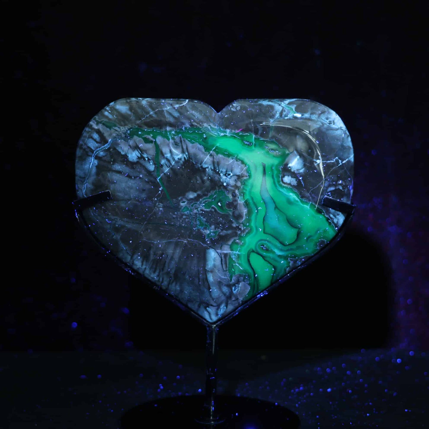 Volcano Agate  Heart