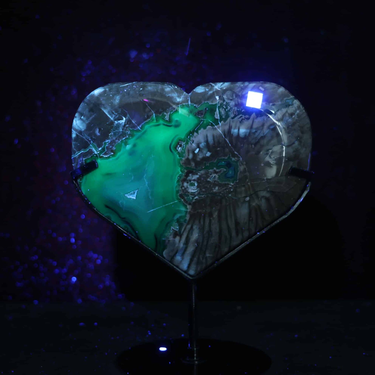 Volcano Agate  Heart