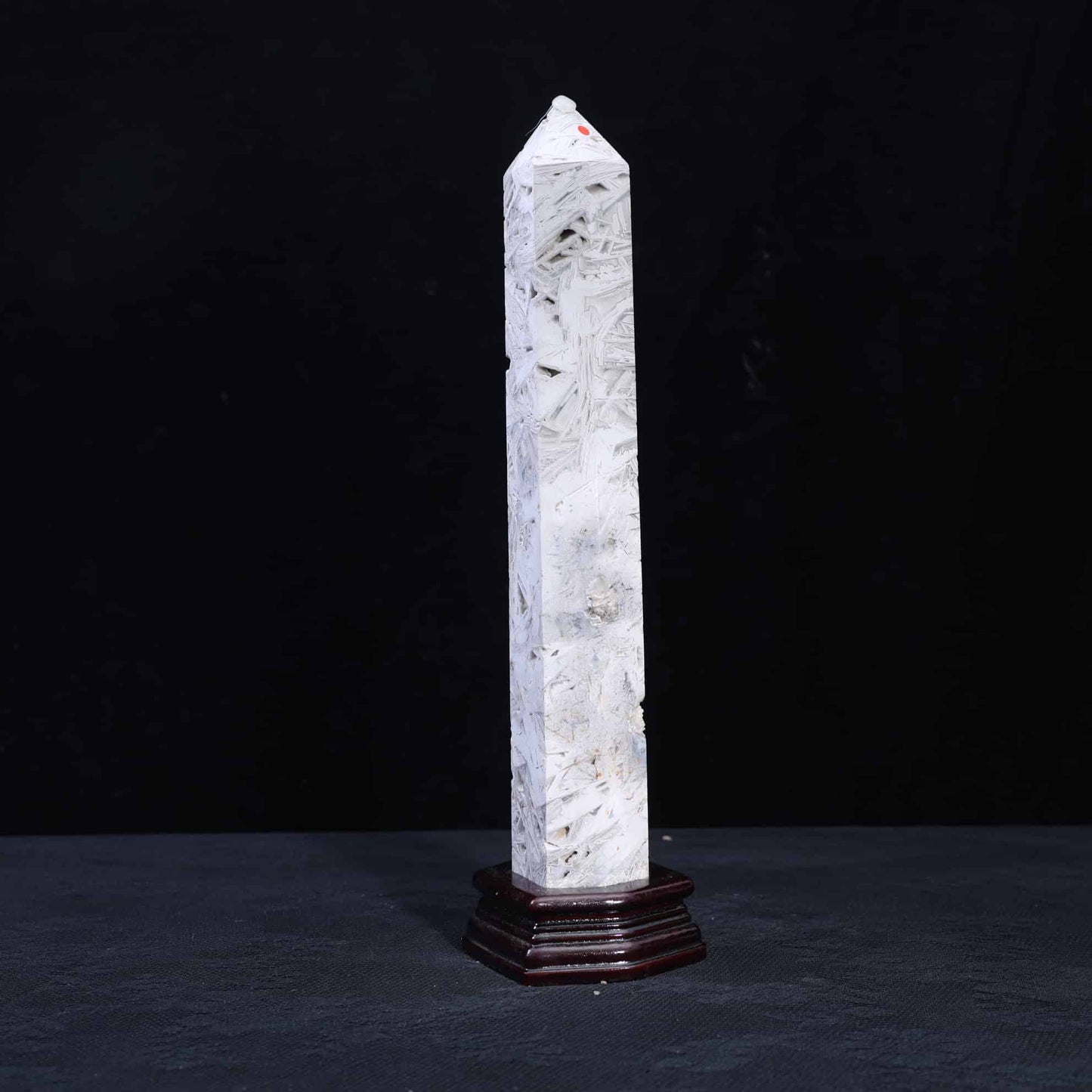 White Mexican Crazy Lace Agate Tower