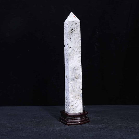 White Mexican Crazy Lace Agate Tower