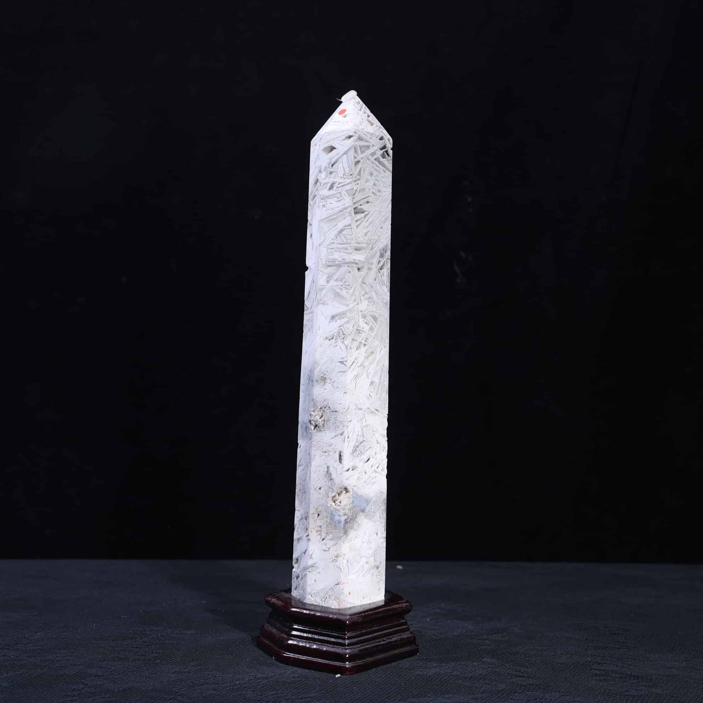 White Mexican Crazy Lace Agate Tower #8