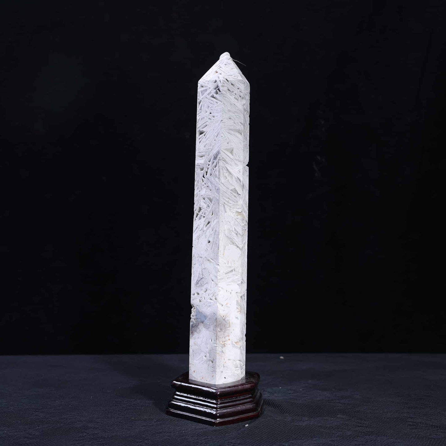 White Mexican Crazy Lace Agate Tower