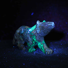 Volcano Agate  Bear  Carving