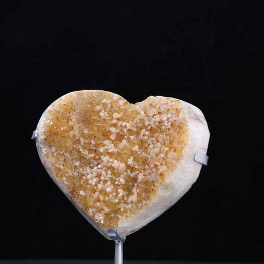 Yellow Amethyst  Heart