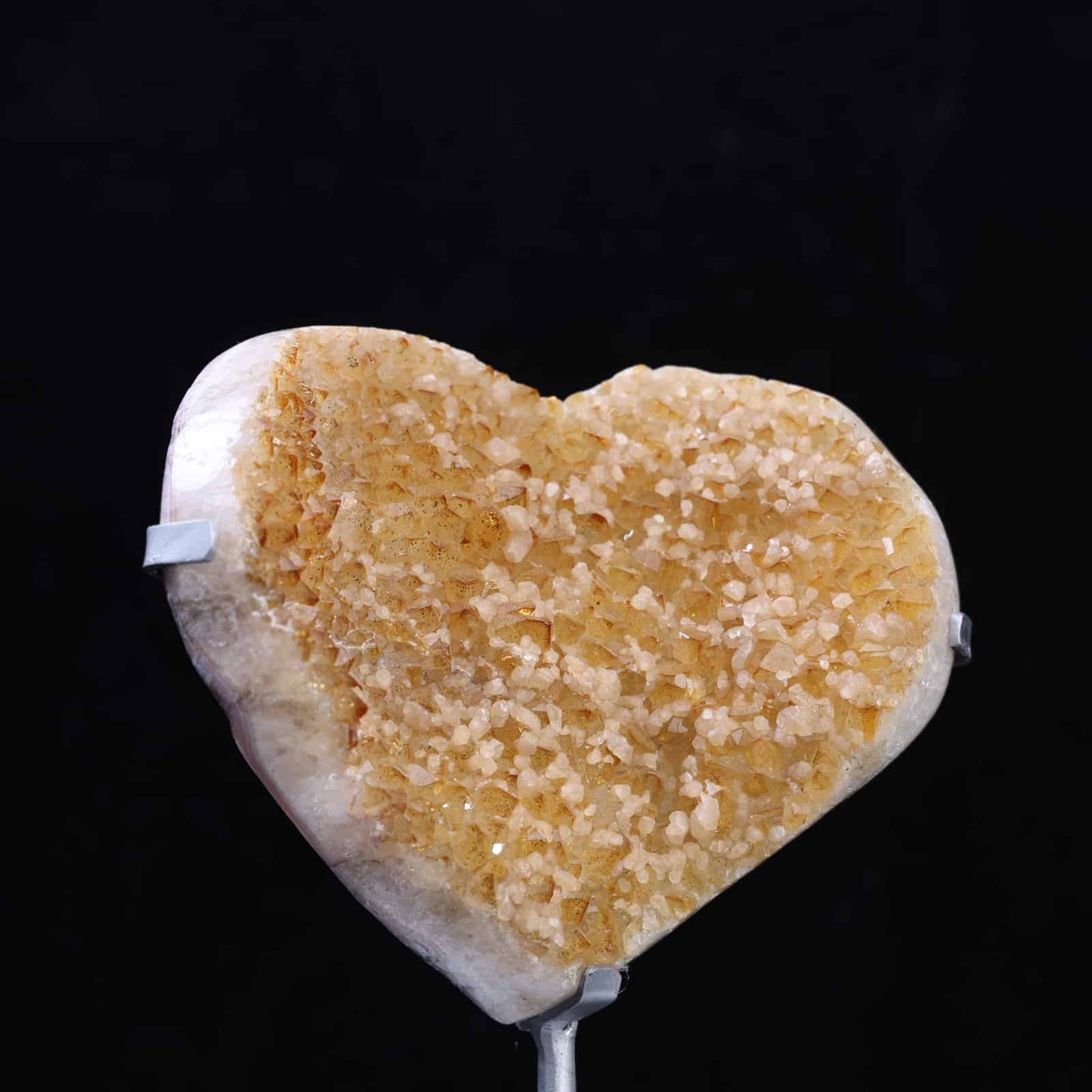 Yellow Amethyst  Heart