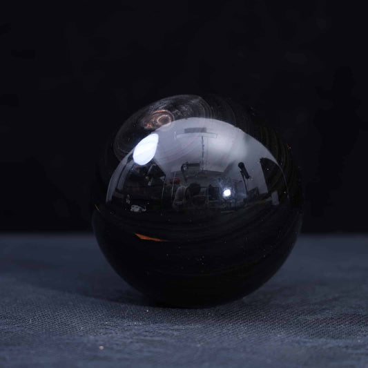 Silver Obsidian Sphere
