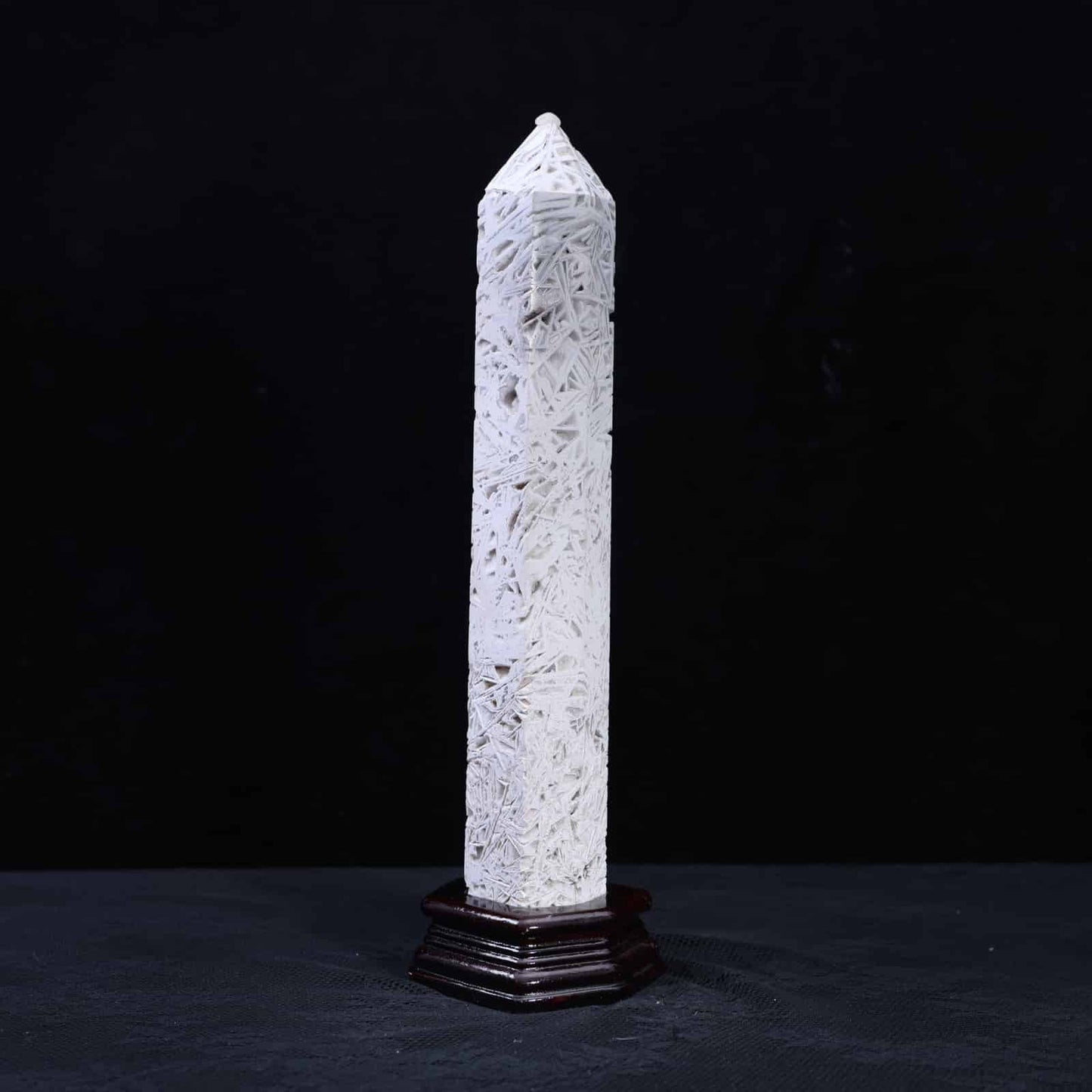 White  Mexican Crazy Lace Agate Tower #66